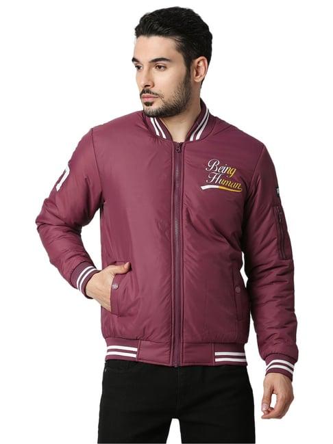 being human mens jackets-burgundy