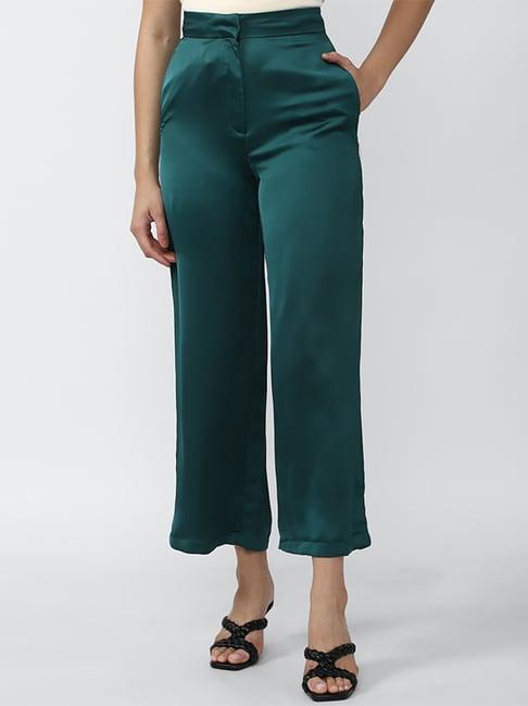 van heusen green mid rise palazzos