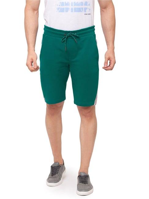 being human regular fit alpine green shorts