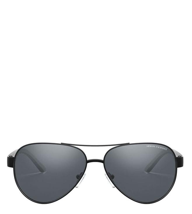 armani exchange grey geometric sport pilot sunglasses for men