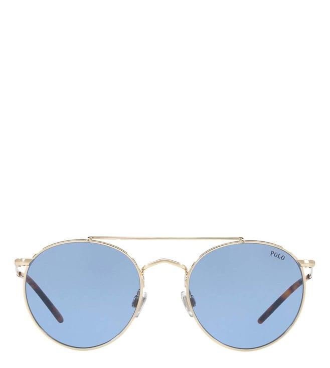 polo ralph lauren blue round sunglasses for men