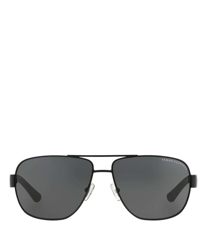 armani exchange grey solid aviator sunglasses for men