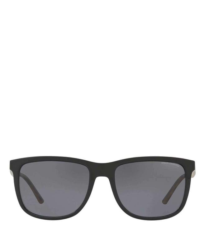 armani exchange polar grey square sunglasses for men