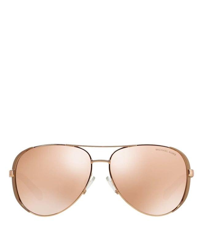 michael kors rose gold flash aviator sunglasses for women