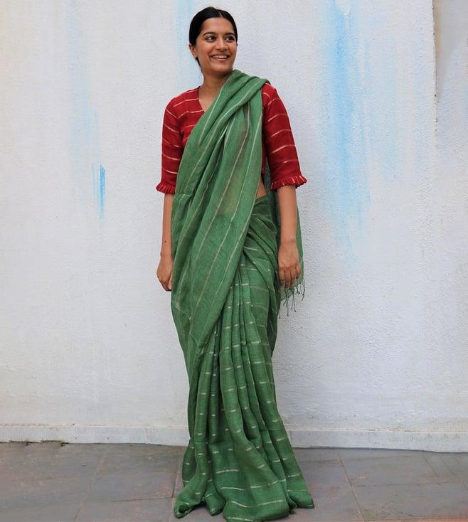 chidiyaa green everyday beautiful forest walk saree