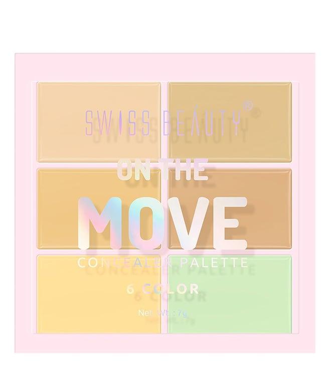 swiss beauty on the move concealer palette 6 color light beige - 7 gm