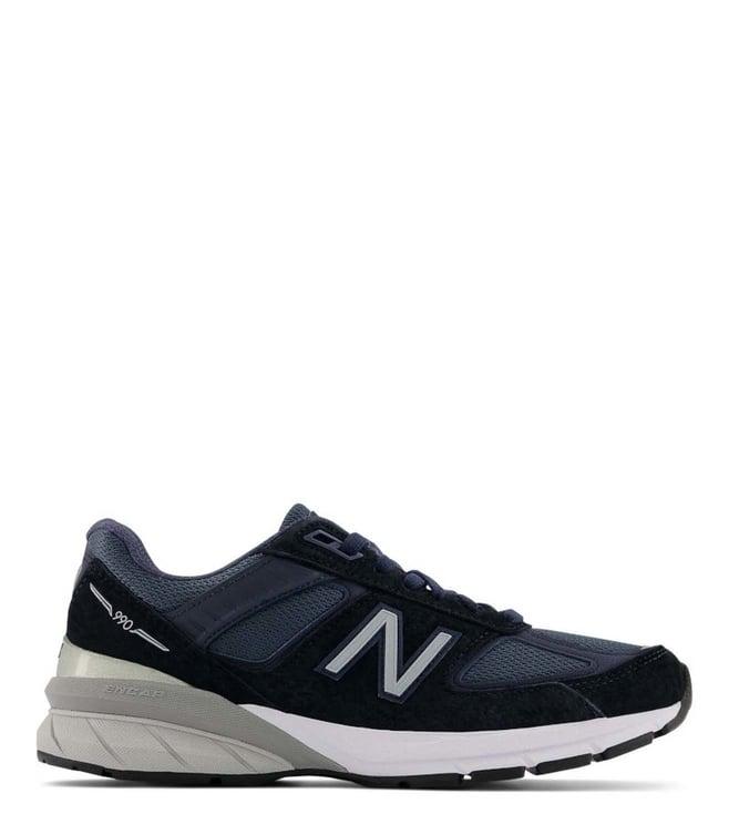 new balance women's 990 navy & silver sneakers