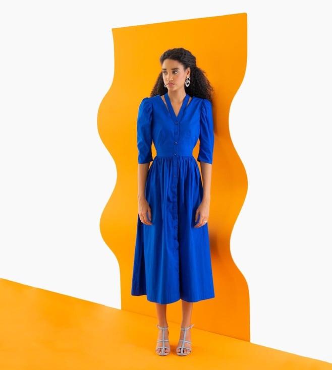 notebook cobalt blue candy ziba shirt dress