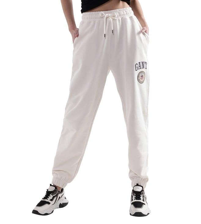 gant off white logo relaxed fit joggers