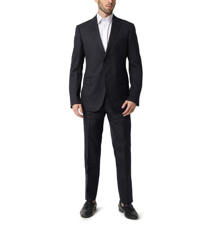 emporio armani grigio regular fit suit set