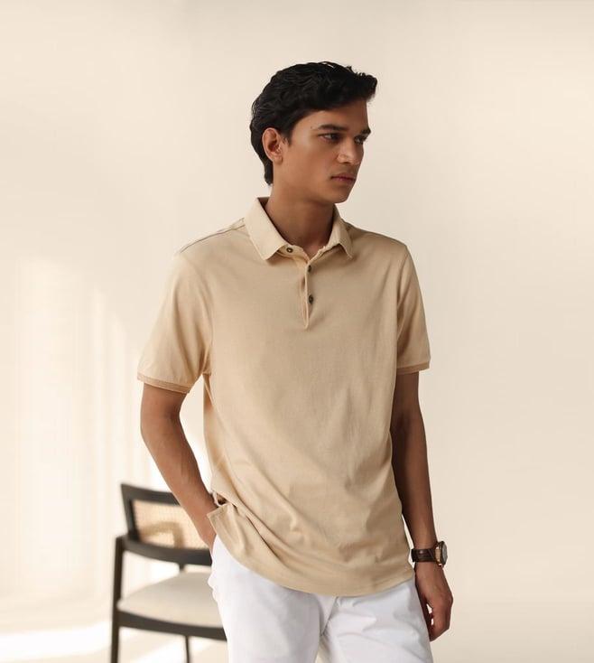 andamen beige thar persona polo t-shirt - regular fit