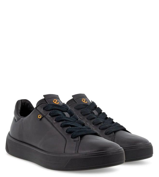 ecco women's street tray plus casual black sneakers