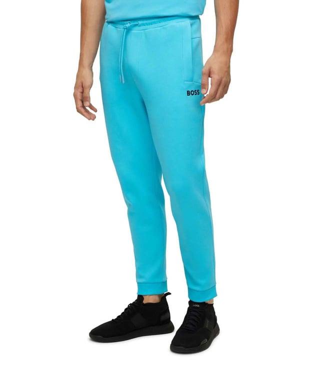 boss open blue regular fit joggers