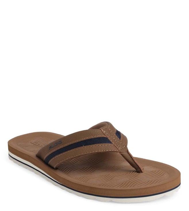 aldo men's vovchenko220 tan flip flops