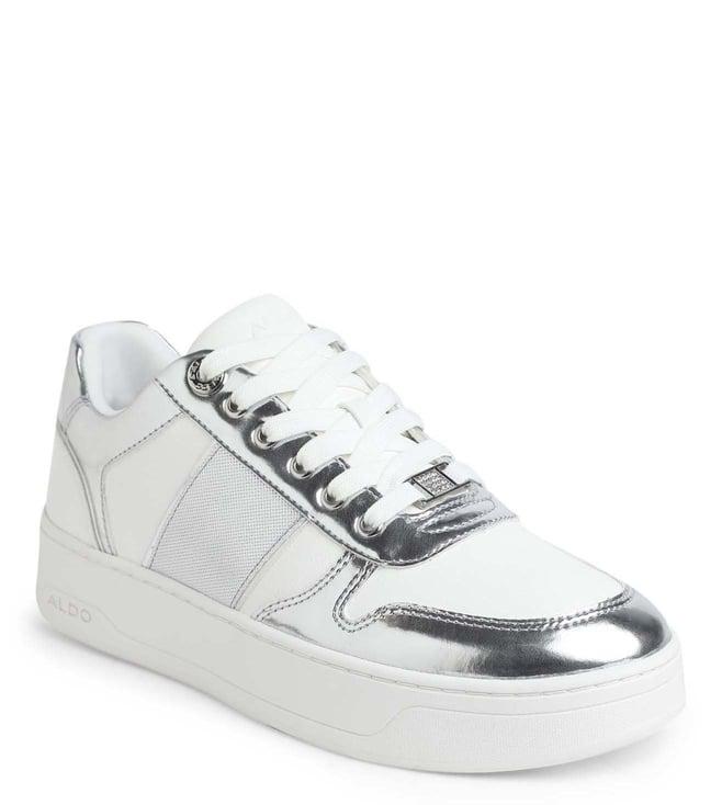 aldo women's clubhouse-l042 silver sneakers