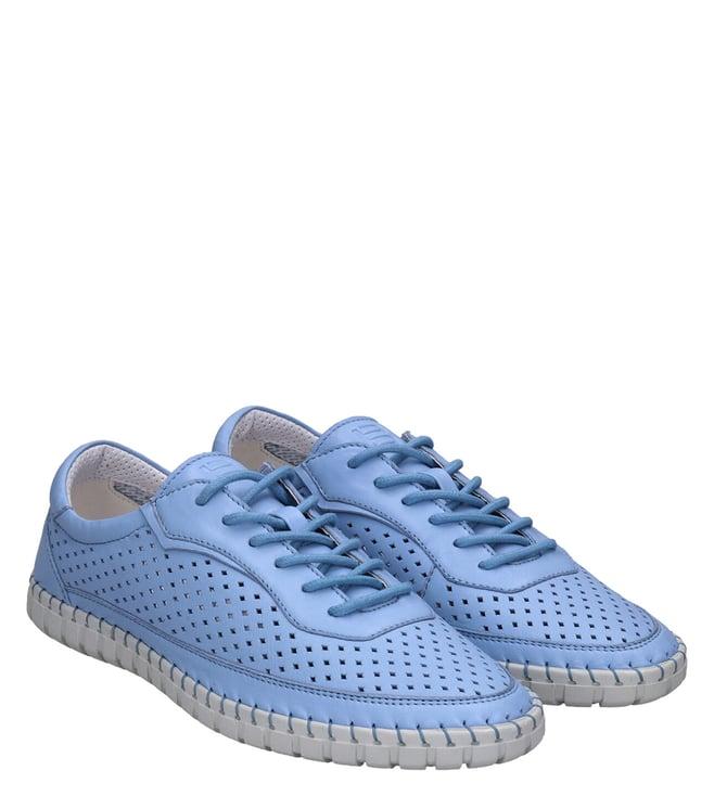 bagatt women's bali cut work leather light blue sneakers