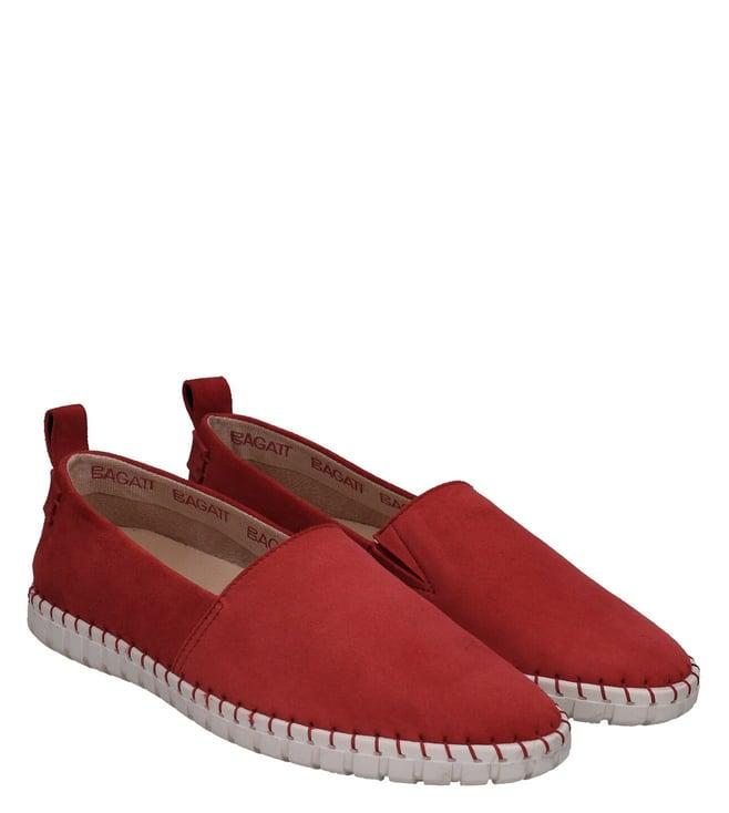 bagatt women's bali slip on suede red sneakers