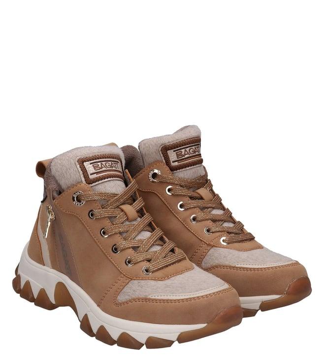 bagatt women's yuki synthetic brown sneakers