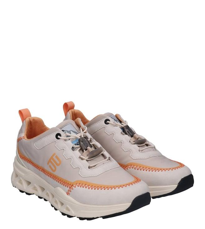 bagatt women's coaster synthetic beige & orange sneakers