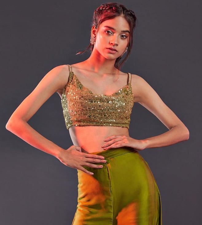 phatakaa olive the bridesmaid shop sequin crop top