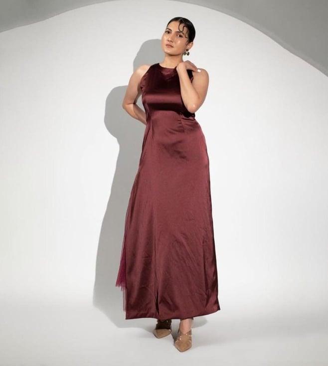 moh mahogany bloora halterneck gown