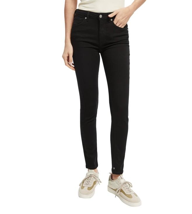 scotch & soda haut seasonal essentials skinny black high rise jeans