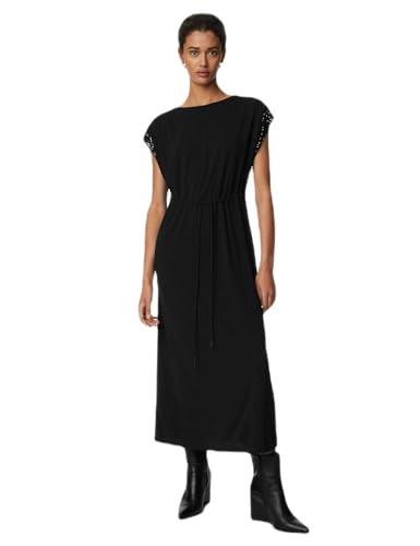 marks & spencer women's polyester fit and flare midi dress (t691997black_black