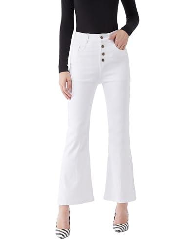 miss chase women's bootcut high rise clean look regular stretchable denim jeans (mcaw21den10-85-82-36, white, 36)