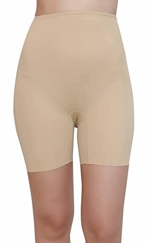 glamoras women's seamless body shaper/tummy tucker/tummy control high waist firm control shapewear, color- beige, size- xl