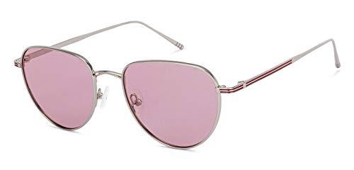 john jacobs | stylish & premium | polarized & 100% uv protection sunglasses for women | silver pink full rim aviator small (size-53) jj s12502-c2-pack of 1