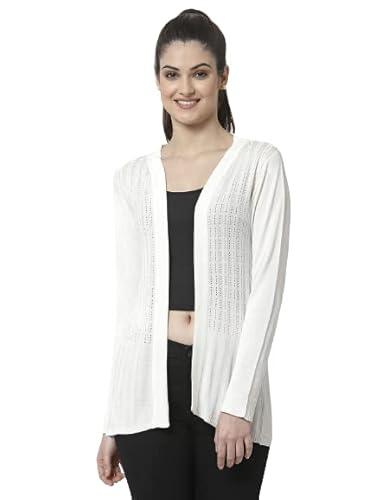 style quotient women white solid shrug