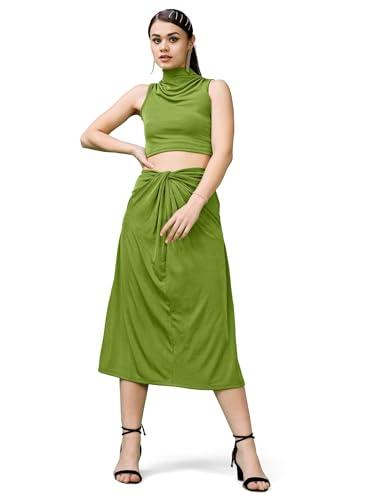 purvaja women’s midi co-ords (zera-011-olive_green_medium)