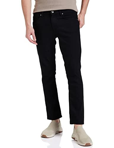 amazon brand - symbol men's cotton rich stretchable jeans | casual denim relaxed fit (black-1_34)