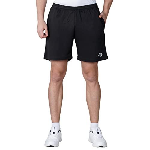 nivia polyester soccer shorts for mens (s, black)