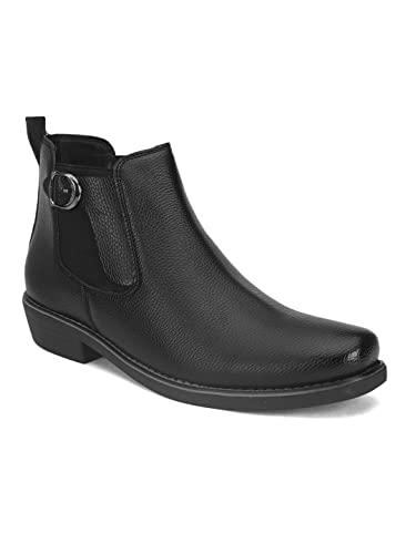 fentacia mens black monk chelsea boots