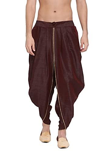 vastramay men's dhoti (vasmrd001wn_free size_light brown)