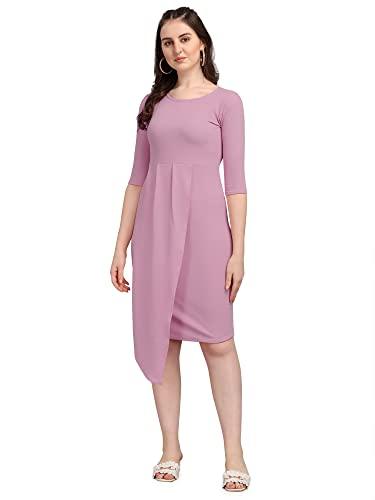 purvaja women's corduroy bodycon knee length dress (ruby-126-lv-m_light violet