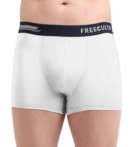 freecultr men's underwear anti bacterial micromodal airsoft trunk - non itch no chaffing sweat proof - size 3xl pack of 1-cloud white