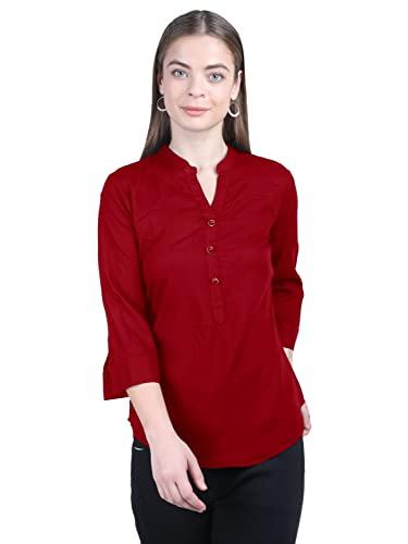 patrorna womens tunic style top (pt6a066_maroon_l)