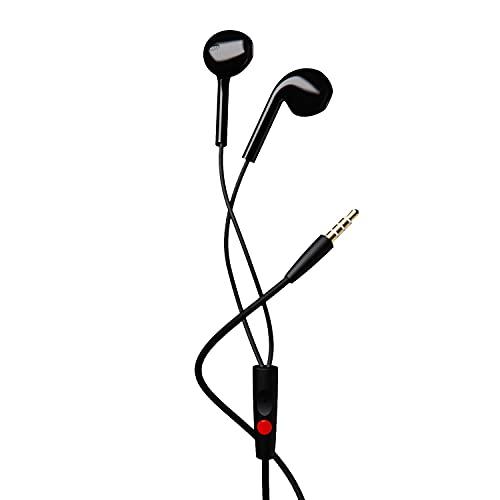 boat bassheads 105 wired in ear earphones with mic (black)