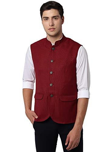 peter england men's synthetic jacket (pinjetlpm88112_red_36)