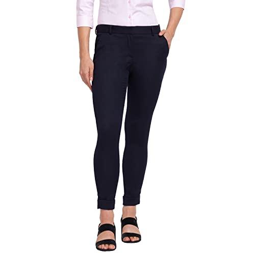 park avenue women women's straight pants (pwtx01127-b8_dark blue_m)