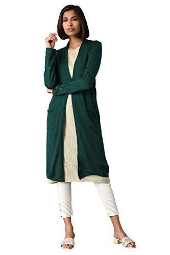 w for woman green long cardigan_20now40074-215201_l