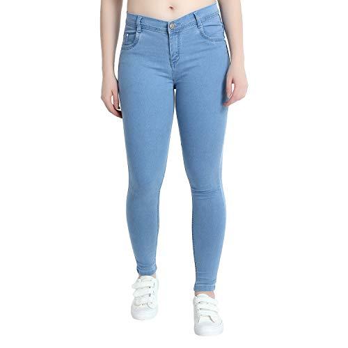 zxn clothing women's & girls' regular fit jeans (xj-37-ice-34_ice blue_34)