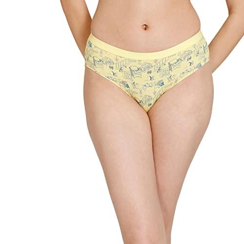 zivame women's cotton relaxed hipster panties (pack of 1) (zi2791-pale marigold_pale