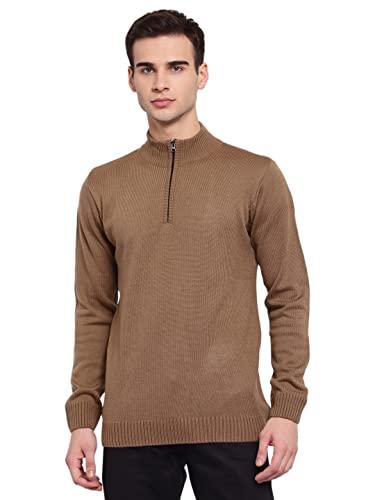 style quotient men tan pullover sweater (aw21sqdylan_tan-xl)