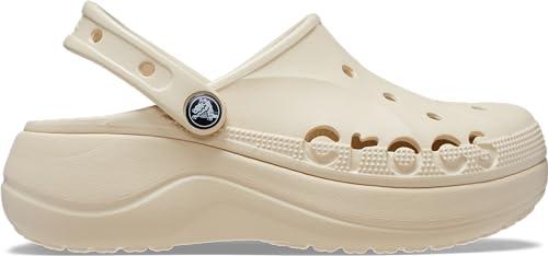 crocs womens baya platform clog winwhi winter white, 8 uk