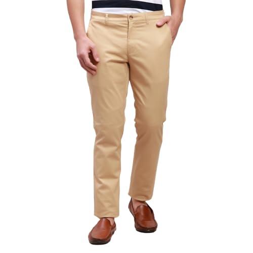 color plus men's nuvo fit cotton blend solid piece dyed pattern flat front casual trouser (size: 36)-cmtt11851-h4