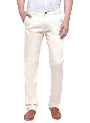 ben martin men's regular fit cotton casual cream trouser size 38