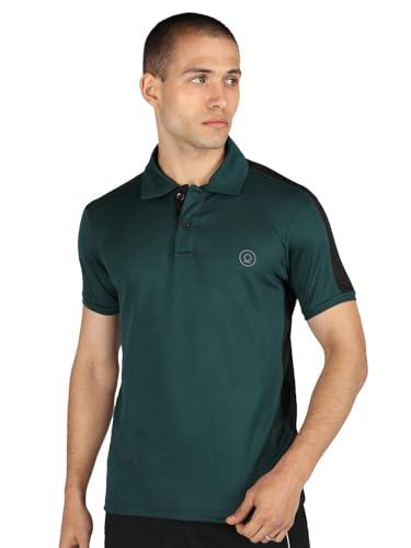 chkokko men's polo half sleeves gym t-shirt bottle green size xxl